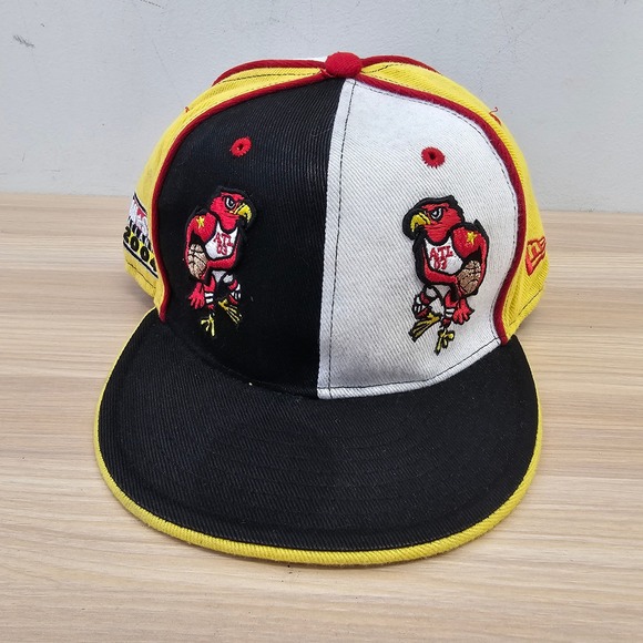 VTG Atlanta Hawks NBA Cap Mens 8 Black‎ Yellow All Star 2004 Colorblock NEW ERA